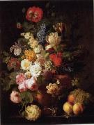 Floral, beautiful classical still life of flowers.058